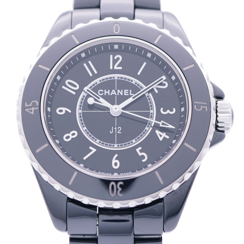 新品同様 シャネル J12 H5695 セラミック クオーツ 腕時計 ブラック 黒文字盤 0289【中古】CHANEL レディース