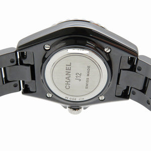 新品同様 シャネル J12 H5695 セラミック クオーツ 腕時計 ブラック 黒文字盤 0289【中古】CHANEL レディース