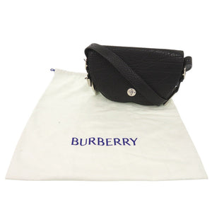 新品同様 バーバリー 8075511 レザー/レザー ブラック ショルダーバッグ 黒 0312【中古】BURBERRY