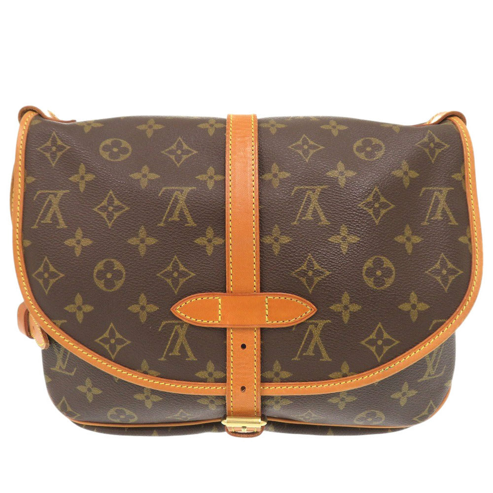 美品 ルイ ヴィトン ソミュール30 モノグラム M42256 ブラウン ショルダーバッグ LV 0314【中古】LOUIS VUITTON