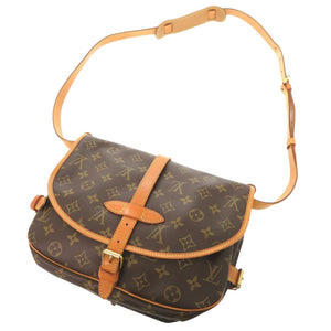 美品 ルイ ヴィトン ソミュール30 モノグラム M42256 ブラウン ショルダーバッグ LV 0314【中古】LOUIS VUITTON