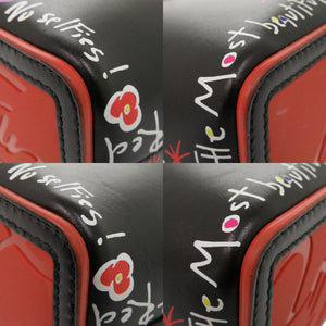 新品同様 クリスチャンルブタン ペイント カバタ ミニ 2WAY カーフレザー ブラック トートバッグ 黒 0340【中古】Christian Louboutin