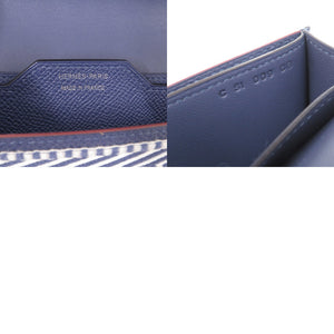 新品同様 エルメス パッサン ロング サングル カヴァル ヴォーエプソン ブルーブライトン シルバー金具 C刻印(2018年製) 長財布 0352【中古】HERMES