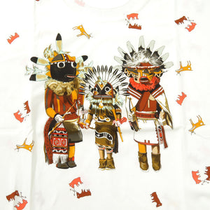 未使用品 エルメス カチナ コットン サイズ44 ホワイト マルチカラー 半袖Ｔシャツ 0355【中古】HERMES