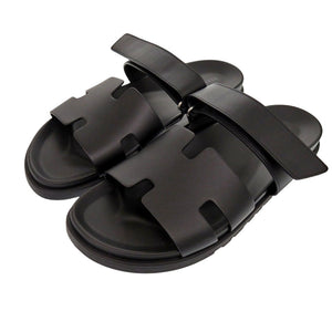 未使用 エルメス シプレ 222000ZH サイズ44 28.5cm カーフ/シェーブル ブラック サンダル 黒 0359【中古】HERMES