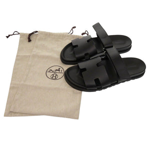 未使用 エルメス シプレ 222000ZH サイズ44 28.5cm カーフ/シェーブル ブラック サンダル 黒 0359【中古】HERMES