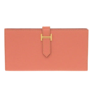 未使用 エルメス ベアンスフレ トリヨンクレマンス ローズティ □R刻印(2014年製) 長財布 ピンク 0360【中古】HERMES