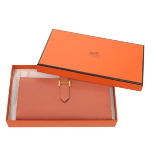 未使用 エルメス ベアンスフレ トリヨンクレマンス ローズティ □R刻印(2014年製) 長財布 ピンク 0360【中古】HERMES