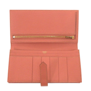 未使用 エルメス ベアンスフレ トリヨンクレマンス ローズティ □R刻印(2014年製) 長財布 ピンク 0360【中古】HERMES