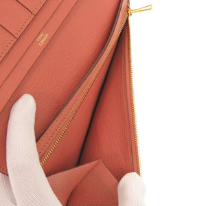 未使用 エルメス ベアンスフレ トリヨンクレマンス ローズティ □R刻印(2014年製) 長財布 ピンク 0360【中古】HERMES