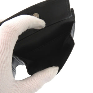 未使用品 プラダ コインポケット付ヴィッテロダイノ 2MO738 レザー ブラック 二つ折り財布 0364【中古】PRADA メンズ