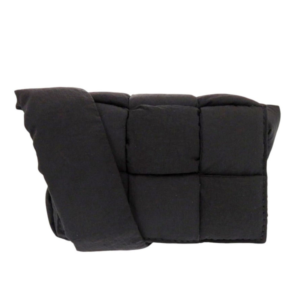 新品同様 ボッテガヴェネタ PADDED CASSETTE MINI パデッド カセット ミニ 691018 ナイロン ブラック ショルダーバッグ 黒 0365【中古】BOTTEGAVENETA