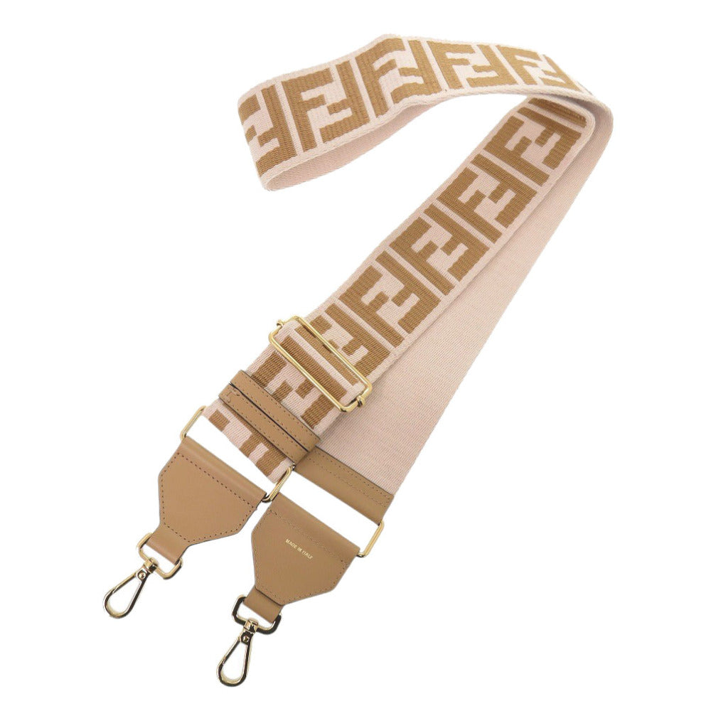 新品同様 フェンディ ショルダーストラップ FF 8AV134 キャンバス/レザー ベージュ 0406【中古】FENDI
