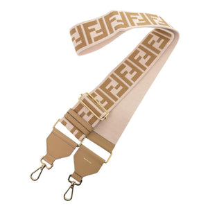新品同様 フェンディ ショルダーストラップ FF 8AV134 キャンバス/レザー ベージュ 0406【中古】FENDI