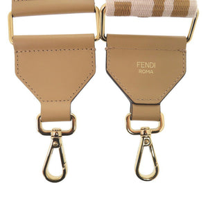 新品同様 フェンディ ショルダーストラップ FF 8AV134 キャンバス/レザー ベージュ 0406【中古】FENDI