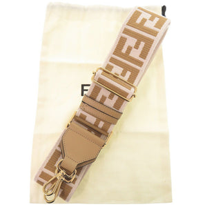 新品同様 フェンディ ショルダーストラップ FF 8AV134 キャンバス/レザー ベージュ 0406【中古】FENDI