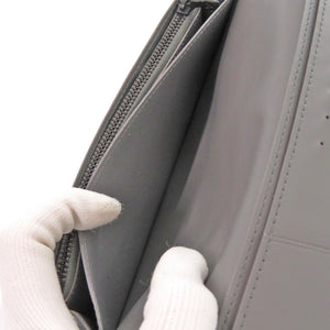 美品 ルイ ヴィトン ポルトフォイユ プラザ M81335 モノグラム・シャドウ レザー グレー 長財布 LV 0431【中古】LOUIS VUITTON