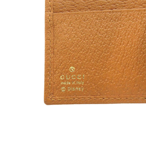 新品同様 グッチ × DISNEY ディズニー ミッキーマウス 602549 GGスプリームキャンバス レザー ブラウン 二つ折り財布 0438【中古】GUCCI