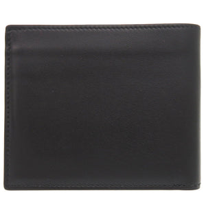 新品同様 ダンヒル ロゴ レザー ブラック 二つ折り財布 財布 黒 0439 【中古】 Dunhill