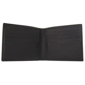 新品同様 ダンヒル ロゴ レザー ブラック 二つ折り財布 財布 黒 0439 【中古】 Dunhill