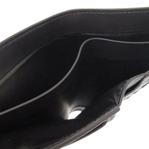 新品同様 ダンヒル ロゴ レザー ブラック 二つ折り財布 財布 黒 0439 【中古】 Dunhill