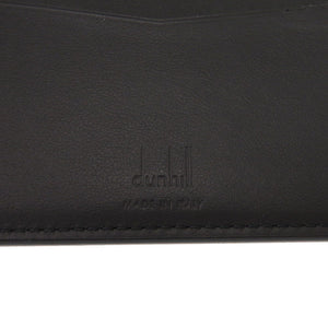 新品同様 ダンヒル ロゴ レザー ブラック 二つ折り財布 財布 黒 0439 【中古】 Dunhill