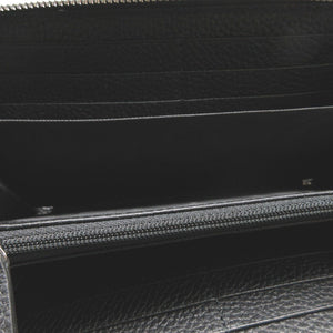 未使用 グッチ 739484 ジャンボGG レザー ブラック 黒 ラウンドファスナー長財布 財布 0440【中古】GUCCI