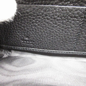 未使用 グッチ 739484 ジャンボGG レザー ブラック 黒 ラウンドファスナー長財布 財布 0440【中古】GUCCI