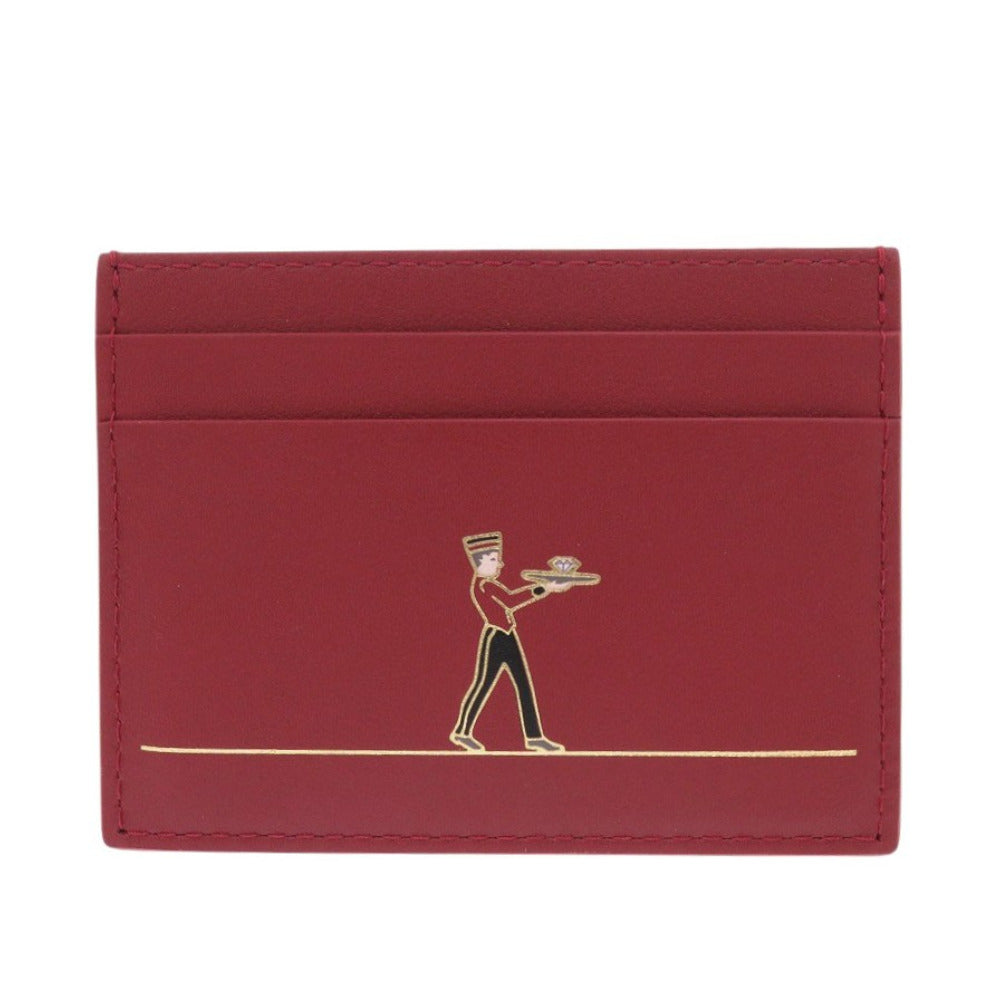 未使用 カルティエ ディアボロ ドゥ カルティエ カードホルダー L3001945 レザー レッド カードケース 赤 0442【中古】CARTIER