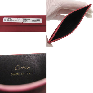 未使用 カルティエ ディアボロ ドゥ カルティエ カードホルダー L3001945 レザー レッド カードケース 赤 0442【中古】CARTIER