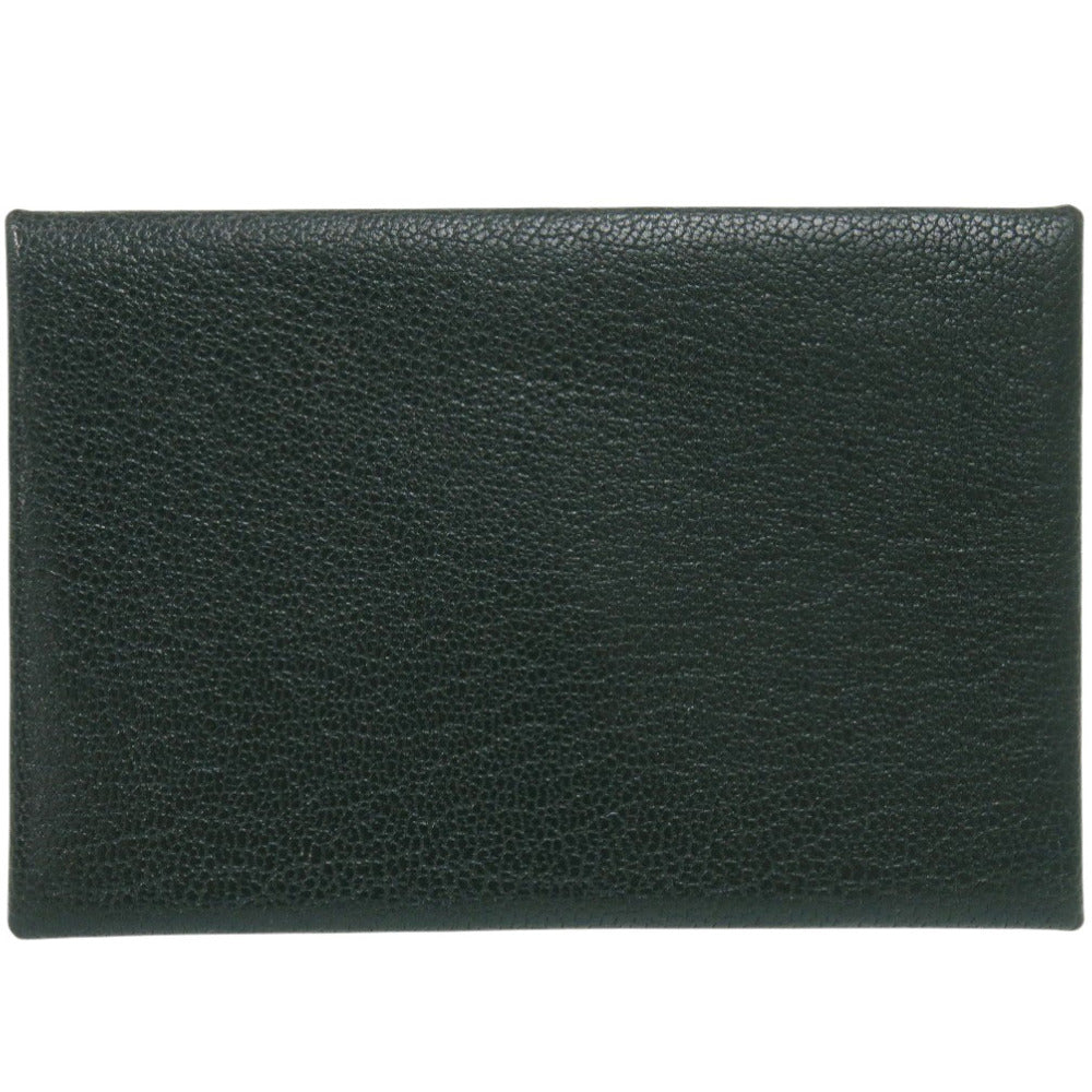 エルメス カルヴィ シェーブル ヴェールシプレス シルバー金具 Z刻印(2021年製) カードケース 財布 0443【中古】HERMES