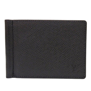 新品同様 ルイ ヴィトン ポルトフォイユ パンス マネークリップ M62978 タイガ/レザー ブラック カードケース 黒 LV 0449【中古】LOUIS VUITTON