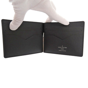 新品同様 ルイ ヴィトン ポルトフォイユ パンス マネークリップ M62978 タイガ/レザー ブラック カードケース 黒 LV 0449【中古】LOUIS VUITTON