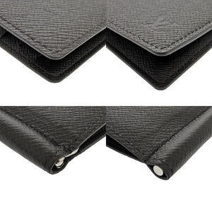 新品同様 ルイ ヴィトン ポルトフォイユ パンス マネークリップ M62978 タイガ/レザー ブラック カードケース 黒 LV 0449【中古】LOUIS VUITTON