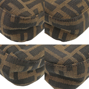 美品 フェンディ マンマバケット ズッカ柄 キャンバス ブラウン ワンショルダーバッグ 0458【中古】FENDI