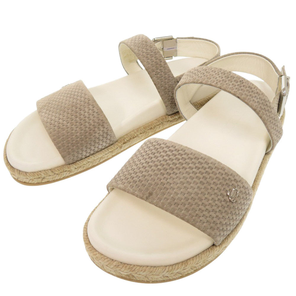 新品同様 ジミーチュウ SETH セス JCロゴ スエード サイズ43 ストーン サンダル 0463【中古】JIMMY CHOO メンズ