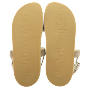 新品同様 ジミーチュウ SETH セス JCロゴ スエード サイズ43 ストーン サンダル 0463【中古】JIMMY CHOO メンズ