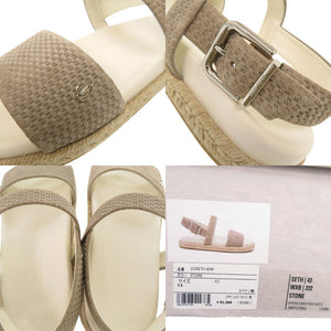 新品同様 ジミーチュウ SETH セス JCロゴ スエード サイズ43 ストーン サンダル 0463【中古】JIMMY CHOO メンズ