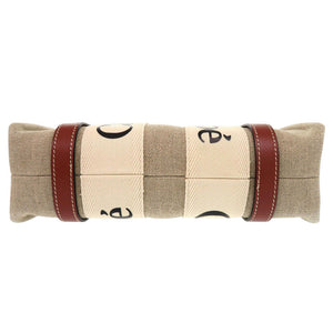 新品同様 クロエ リネン製WOODYスモール CHC22AS397I2690U レザー リネンキャンバス ホワイト ブラウン トートバッグ 0465【中古】Chloe