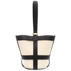 エルメス ミュズリエール ヴォーガリバー ホワイト ブラック □C刻印 ハンドバッグ パンダ 白 黒 0474 【中古】 HERMES