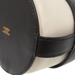 エルメス ミュズリエール ヴォーガリバー ホワイト ブラック □C刻印 ハンドバッグ パンダ 白 黒 0474 【中古】 HERMES