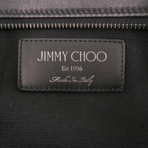 新品同様 ジミーチュウ ウエストポーチ ワッペン レザー シルバー ボディバッグ 0522【中古】JIMMY CHOO