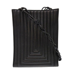 ジルサンダー タングル スモール レザー ブラック ショルダーバッグ 黒 0535【中古】JIL SANDER