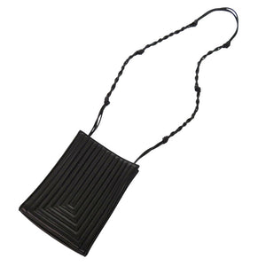 ジルサンダー タングル スモール レザー ブラック ショルダーバッグ 黒 0535【中古】JIL SANDER