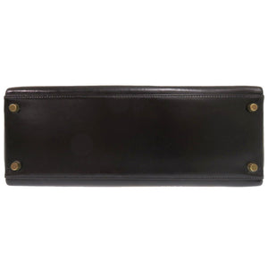 美品 エルメス ケリー32 内縫い ボックスカーフ ブラック ゴールド金具 〇V刻印 ハンドバッグ 黒 0572 【中古】 HERMES