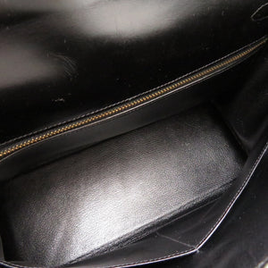 美品 エルメス ケリー32 内縫い ボックスカーフ ブラック ゴールド金具 〇V刻印 ハンドバッグ 黒 0572 【中古】 HERMES