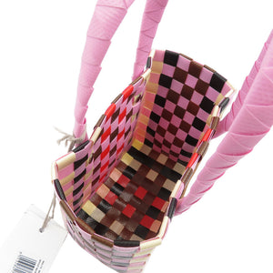 未使用 マルニ マーケット ウーブン マイクロ M00178 M00IW 0M331 ポリプロピレン ピンク ハンドバッグ 0578【中古】MARNI