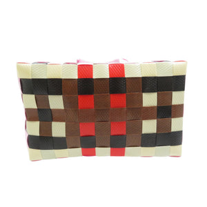 未使用 マルニ マーケット ウーブン マイクロ M00178 M00IW 0M331 ポリプロピレン ピンク ハンドバッグ 0578【中古】MARNI