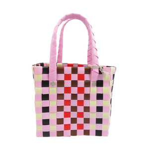 未使用 マルニ マーケット ウーブン マイクロ M00178 M00IW 0M331 ポリプロピレン ピンク ハンドバッグ 0578【中古】MARNI