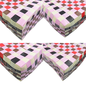 未使用 マルニ マーケット ウーブン マイクロ M00178 M00IW 0M331 ポリプロピレン ピンク ハンドバッグ 0578【中古】MARNI